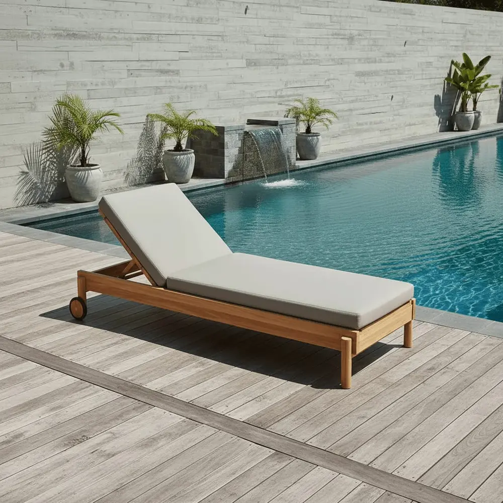 Transat Rehat, le long d'une piscine